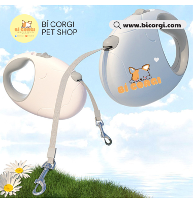 Dây xích tự động dạng tay cầm tròn cho chó mèo