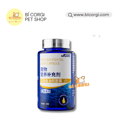 Dầu cá cho chó mèo Borammy bổ sung Omega 3 dạng viên