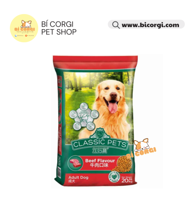 Hạt CLASSIC PETS CHÓ TRƯỞNG THÀNH HƯƠNG VỊ THỊT BÒ
