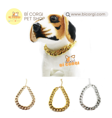 Vòng cổ giả kim loại cho chó mèo