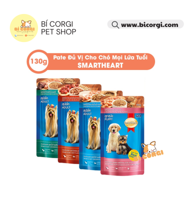PATE dạng gói SMARTHEART CHO CHÓ 4 hương vị