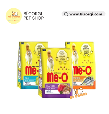 HẠT ME-O DÀNH CHO MÈO TRƯỞNG THÀNH 3 HƯƠNG VỊ CÁ THU, CÁ HỒI, CÁ NGỪ